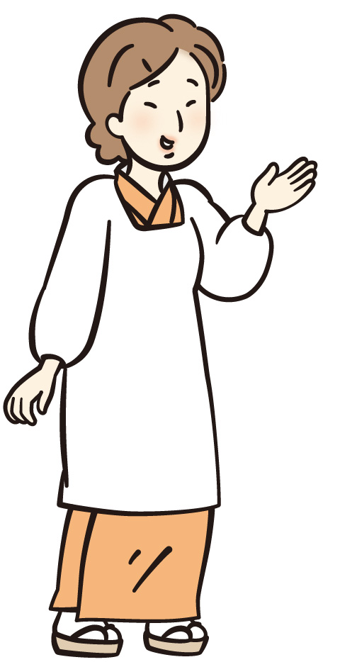 コンセプトを説明するおかみさん